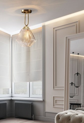 Pendant Lamp TOOLIGHT APP1025-1CP Gold 1-light point E27 20x20x47cm
