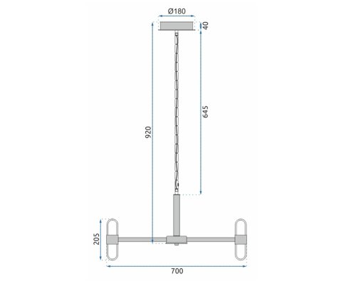 Pendant LED Lamp TOOLIGHT APP770-6C Modern + remote control 6-light points 120 W 70x70x92cm