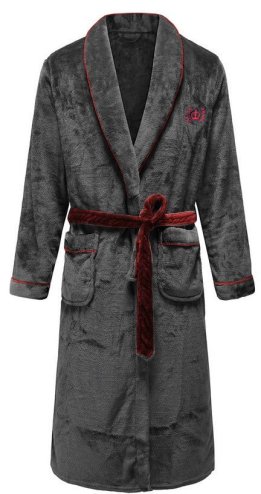 Bathrobe Roger Grey Red Men L