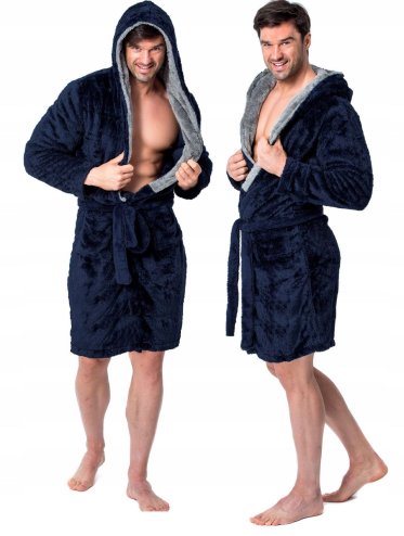 Bathrobe Jordan Navy-Grey Men L