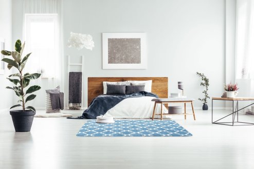 PLUSH CARPET CLOVER BLUE 1.40*2.00