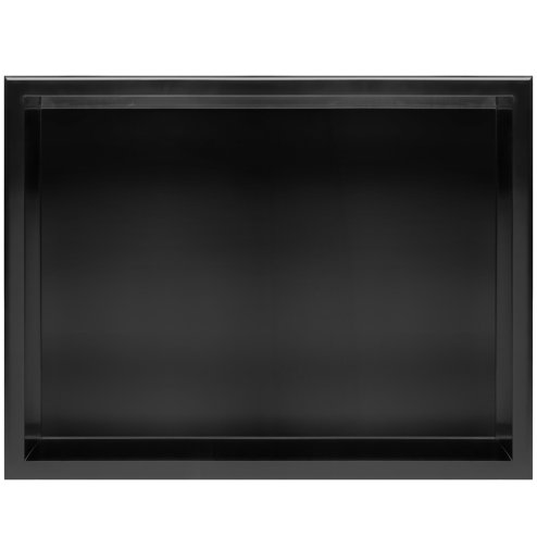 Built-in Stainless Steel Bathroom Shelf 30X45 Black Matt