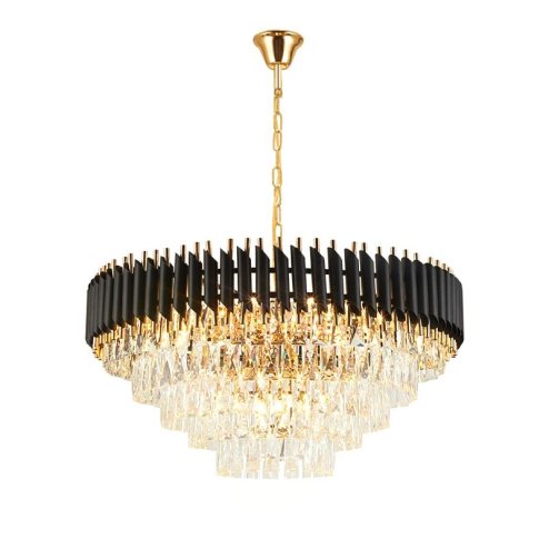 Chandelier Toolight APP1058-CP Gold Black Crystal E14 9-light points