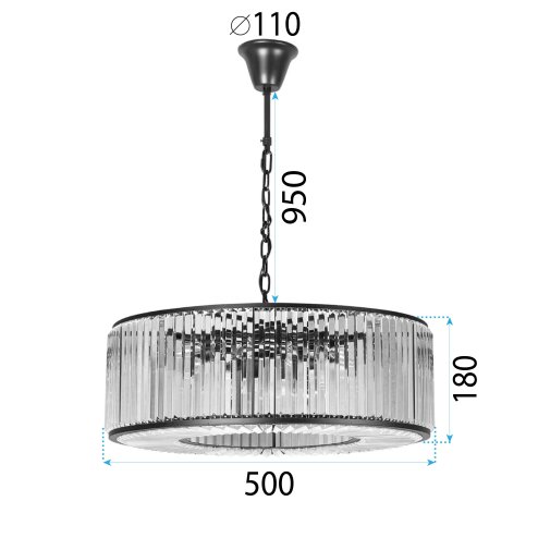 CEILING LAMP CHANDELIER TOOLIGHT APP1652-6CP 50CM GOLD