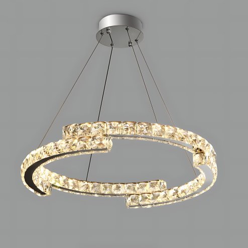 LED HANGING CEILING LAMP TOOLIGHT APP1770-CP CHROME 60CM