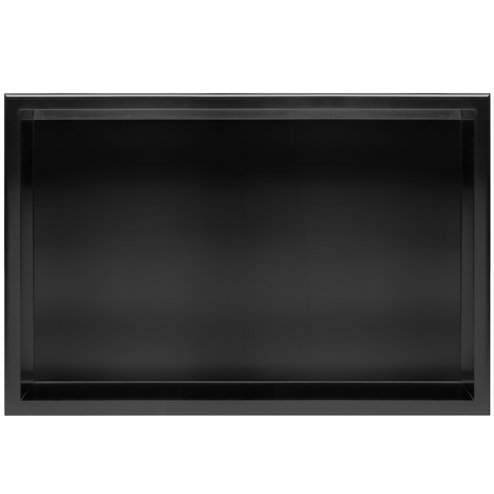 Built-in Stainless Steel Bathroom Shelf 30X60 Black Matt