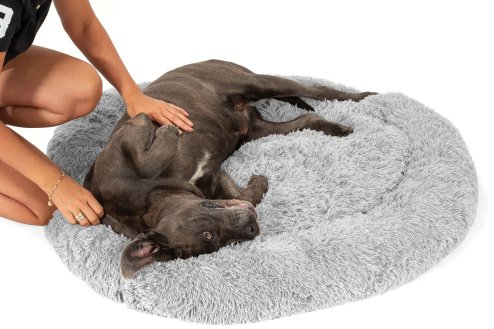 PET BED TUTUMI DONUT PJ-014 100CM LIGHT GREY