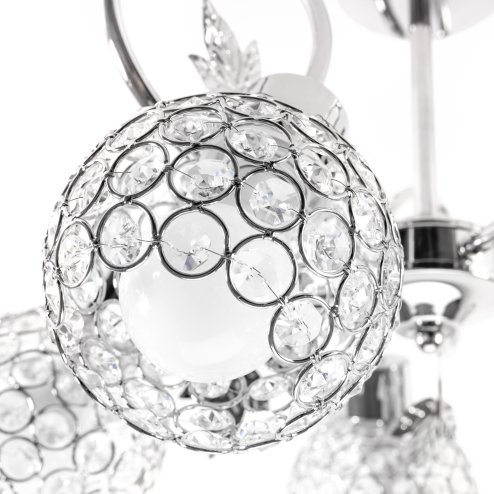 Chandelier Toolight APP636-5C Crystal Metal Leaf 5-light points E27 50x50x35cm