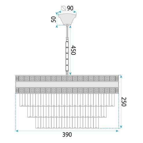 CEILING LAMP CHANDELIER TOOLIGHT G047-CP GOLD