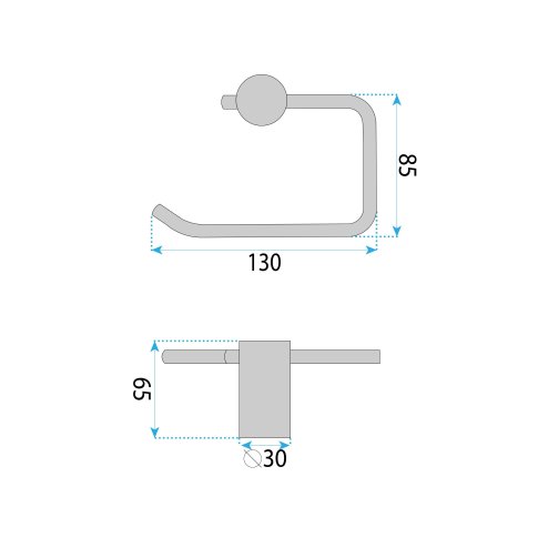 TOILET PAPER HOLDER REA 9711 PRISM BRUSH GOLD