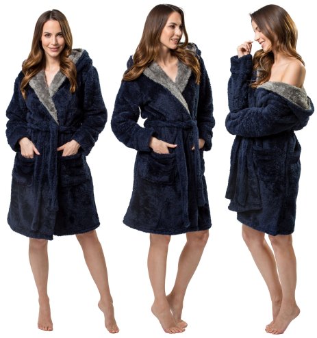 Bathrobe Jordan Navy-Grey M