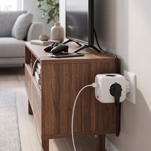 Toolight 7-in-1 Cube Power Splitter Jnh019 White