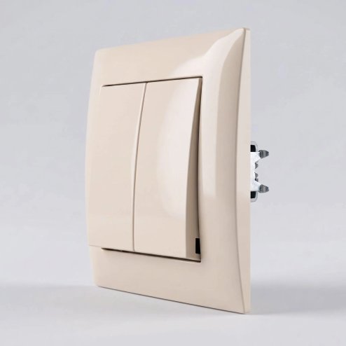 Toolight Double Switch Oste Jnh007-w Beige