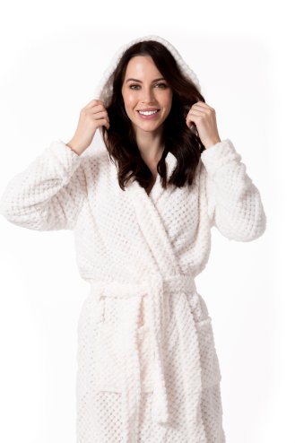 Bathrobe Dressing-gown DIAMOND Ecru S/M