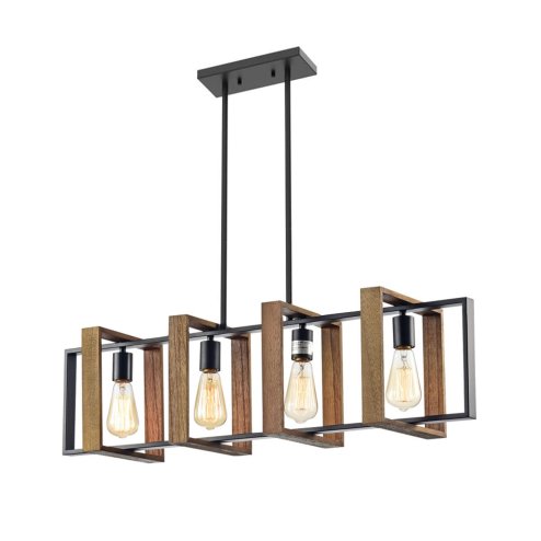 LAMP APP1583-4CP BLACK WOOD
