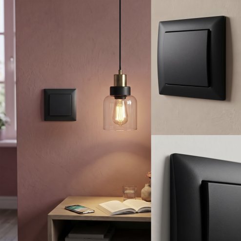 Toolight Single Switch Oste Jnh006-w Black