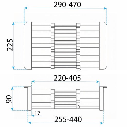 Telescopic Sink Dish Drying Rack Rea P14487 Black