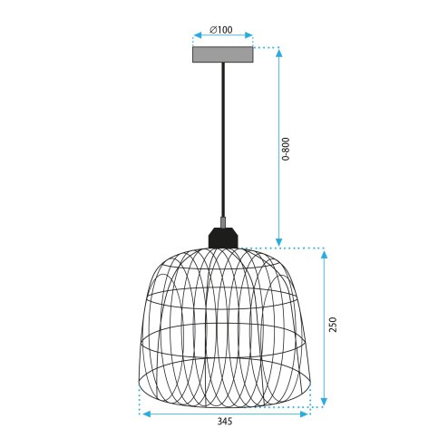 Lamp NATURAL APP1351-1CP 30 cm