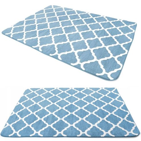 PLUSH CARPET CLOVER BLUE 1.20*1.70