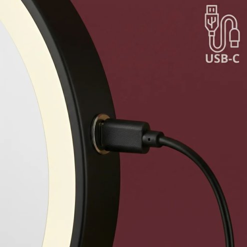 MIRROR REA GLOW BLACK LED