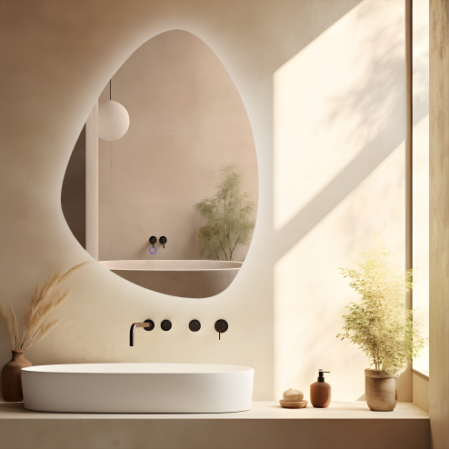 MIRROR REA LED YH-3347 80X60 TRANSPARENT