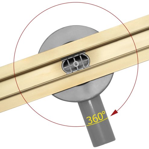 Linear drainage REA Neo Slim Mirror Gold Pro 50