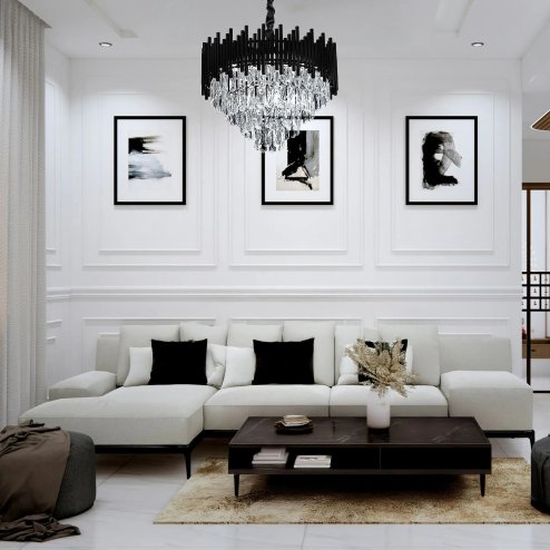 CEILING LAMP CHANDELIER TOOLIGHT G063-CP 50cm BLACK