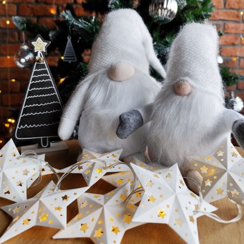 Christmas Gnome 35cm YX045 White