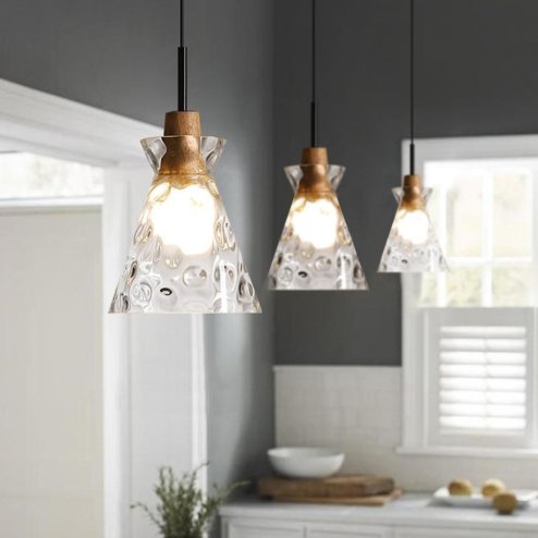 Pendant Lamp TOOLIGHT APP1183-1CP B Black Gold Metal Glass E27 1-light point