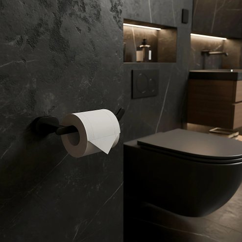 TOILET PAPER HOLDER REA 109 TIL BLACK