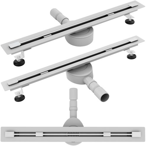 Linear drainage Rea Neo Ultra Slim Pro Nickel Brush INOX 70