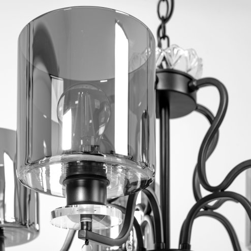 Pendant Lamp TOOLIGHT APP958-5CP Cristal 5-light points E27 65x65x34cm