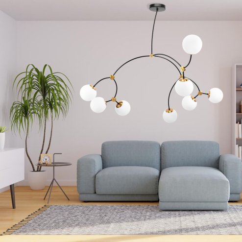 CEILING LAMP CHANDELIER TOOLIGHT APP1673-8CP BLACK