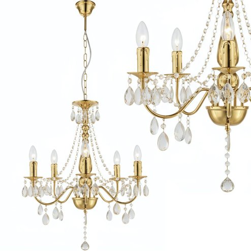 PENDANT CEILING LAMP TOOLIGHT EBT015-5CP GOLD