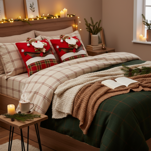Christmas pillowcase 40x40 RED YX021