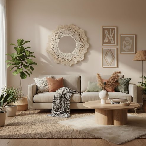 Boho Wall Mirror REA 322051 60cm