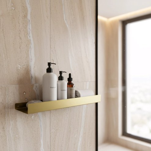 Bathroom Shelf Sf04 60Cm Brushed Gold