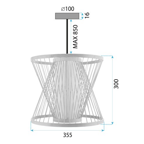 LAMP APP1630-1CP 30x35x30cm