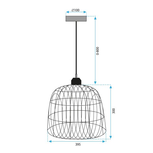 Lamp NATURAL APP1352-1CP 40 cm