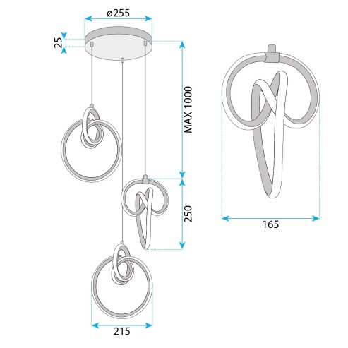 CEILING LAMP CHANDELIER TOOLIGHT G072-3CPR GOLD