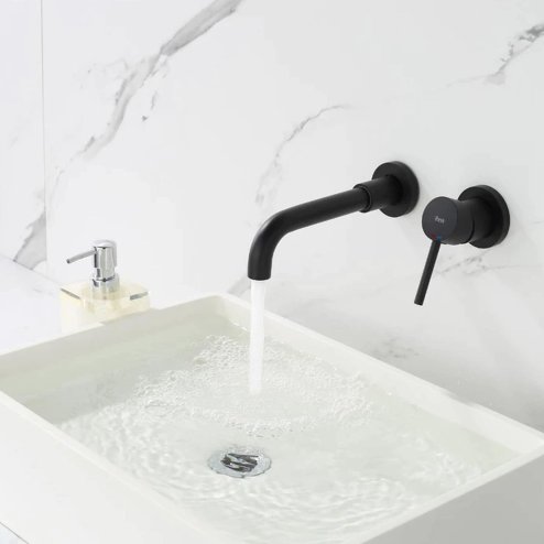 Concealed Basin Faucet REA Lungo Long Black + Box