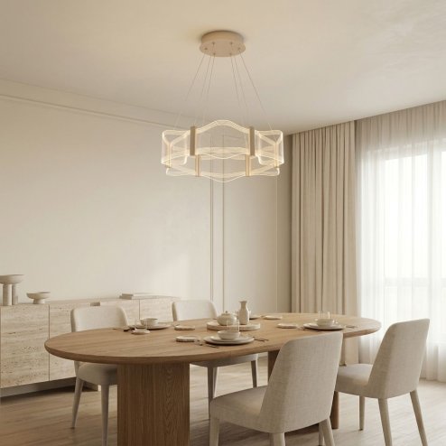 CEILING LAMP CHANDELIER REA G151-CP GOLD 60CM
