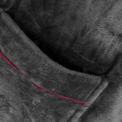 Bathrobe Roger Grey Red Men L