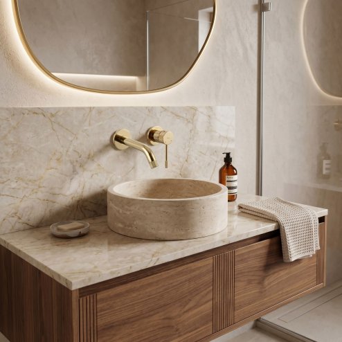 Wall Mounted Basin Faucet Rea Venti Gold