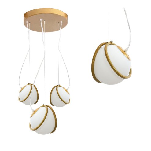 Pendant Lamp TOOLIGHT APP1090-3 CP Gold White 3-light points E14 23x14x16cm