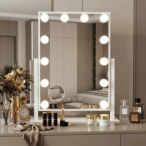 Mirror Rea Style 30X40 Led White