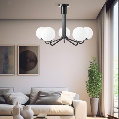 LAMP APP1578-5CP BLACK MAT