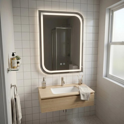 Mirror Rea Zone 70X50 Led Brush Nickel