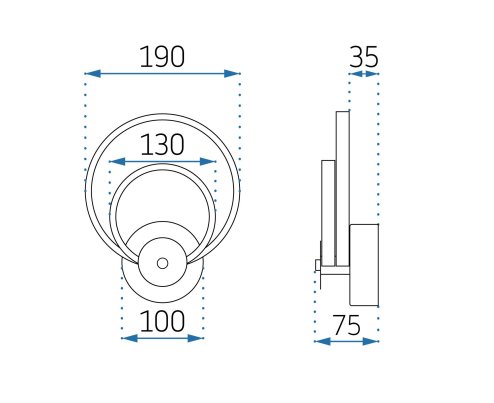 Wall LED Light Toolight APP1043-W 15W gold