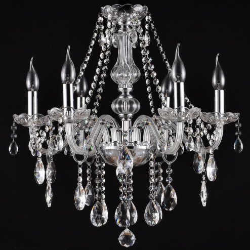 Chandelier Toolight 392183 Crystal Chrome 6-light points E14 67,5x67,5x62cm